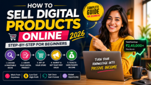 how to sell digital products online step by step for beginners